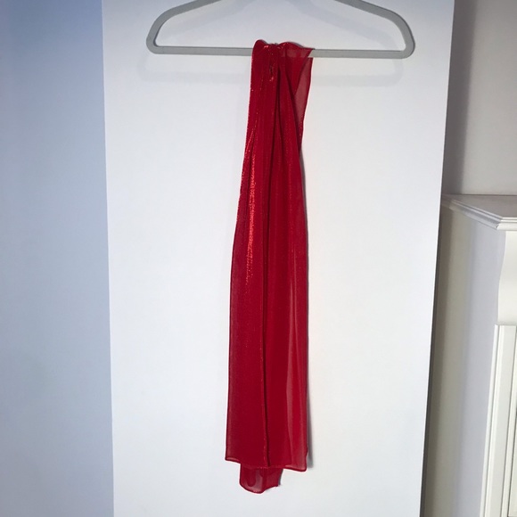 Vintage Red Shiny Mini Dress - Picture 6 of 7